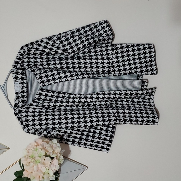 Vintage Joan Rivers Houndstooth Cardigan / Blazer - Picture 3 of 5